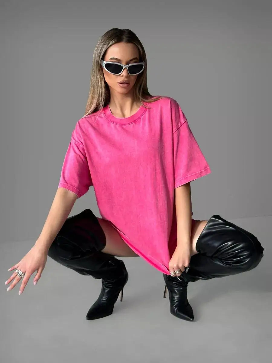 Summer Cotton  Casual Vintage  T-shirt