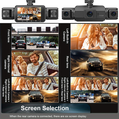 Dashcam 4 Channel Voice Recording Video Recorder Black Box 1080P Night Vision dash cam automobile Auto parts add Hardwire kit