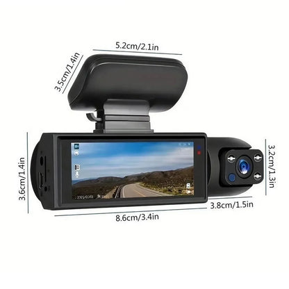 1080P HD Front Rear Dashcam 1 Count Dash Camera for Car,Car Driving Recorder with IR Night-Vision G Sensor 3.16 Inch IPS Screen