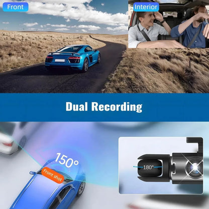 1080P HD Front Rear Dashcam 1 Count Dash Camera for Car,Car Driving Recorder with IR Night-Vision G Sensor 3.16 Inch IPS Screen