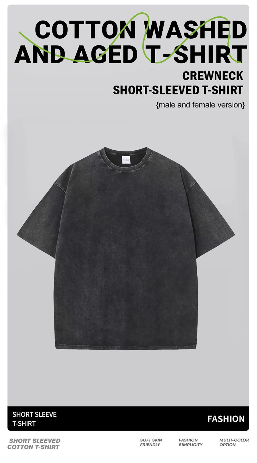 Summer Cotton  Casual Vintage  T-shirt